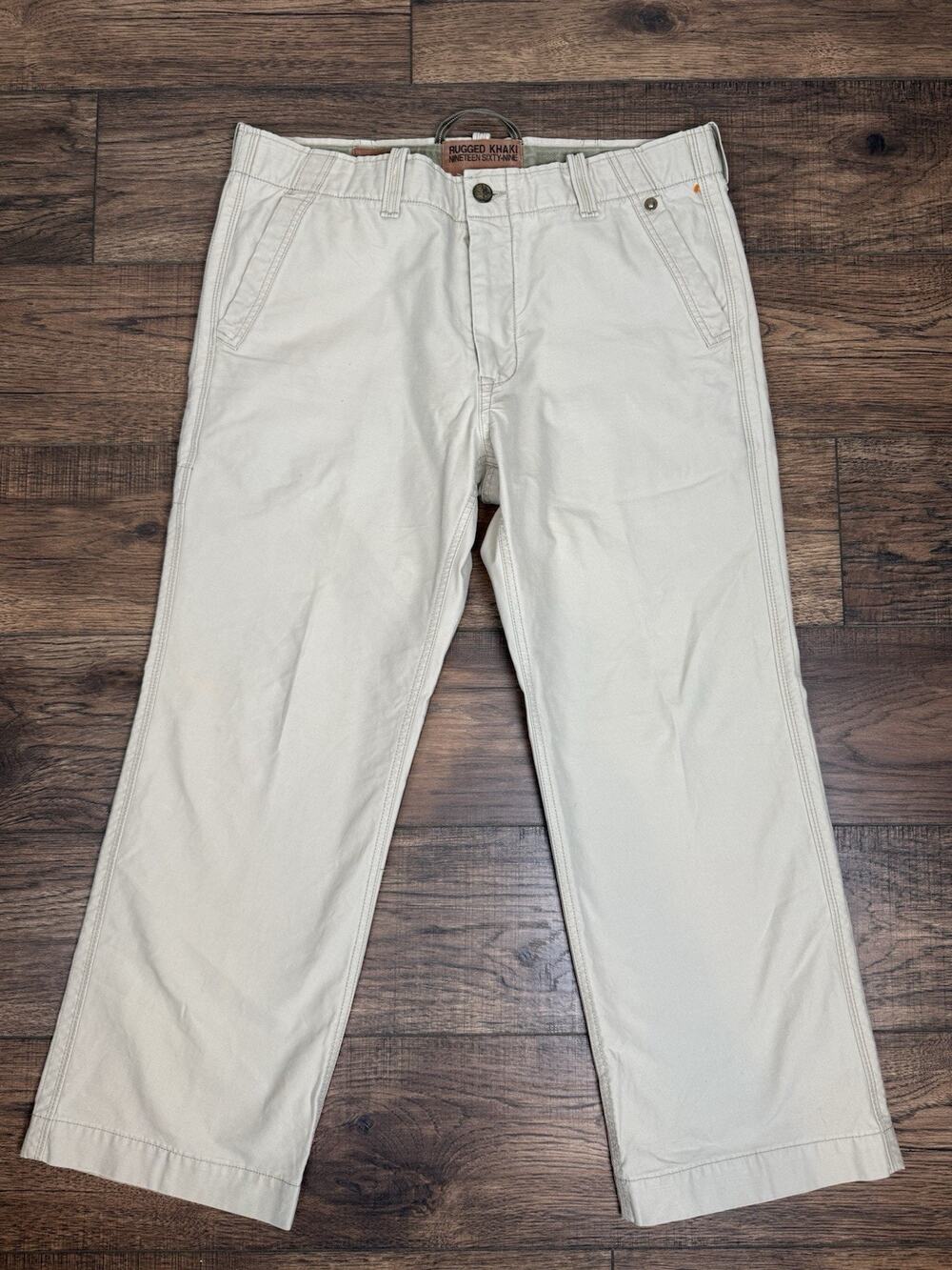 Vintage Gap 1969 Rugged Khaki Field Pants Men 38x30 Baggy Military Work Army Y2K